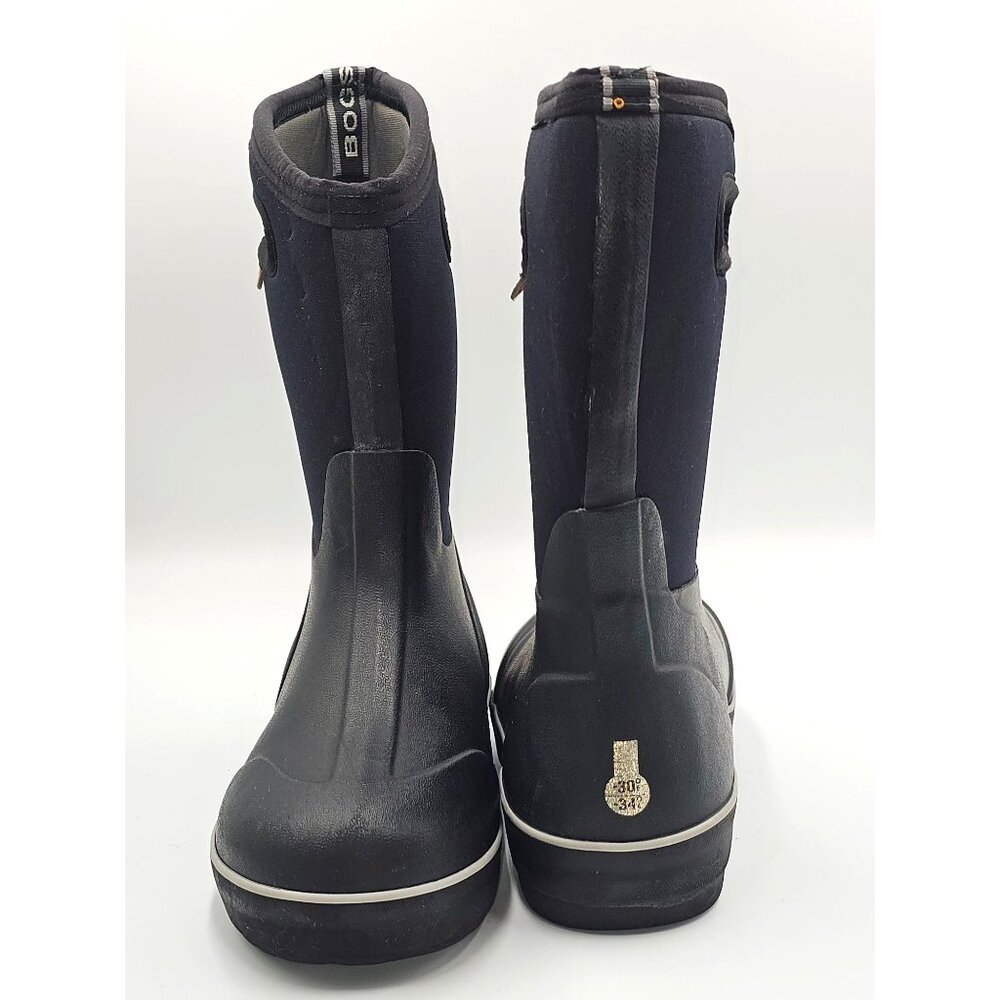 Bogs Youth Black Classic II Solid Waterproof Insulated Rain Snow Boots Sz 4 2915 - Picture 10 of 16